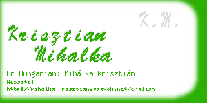 krisztian mihalka business card